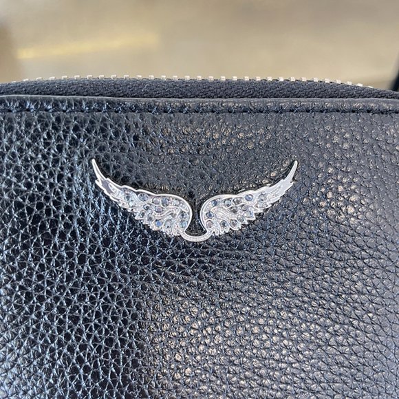NWT ZADIG & VOLTAIRE SIGNATURE WING LOGO ALL AROUND ZIPPERED MINI WALLET - Picture 3 of 10
